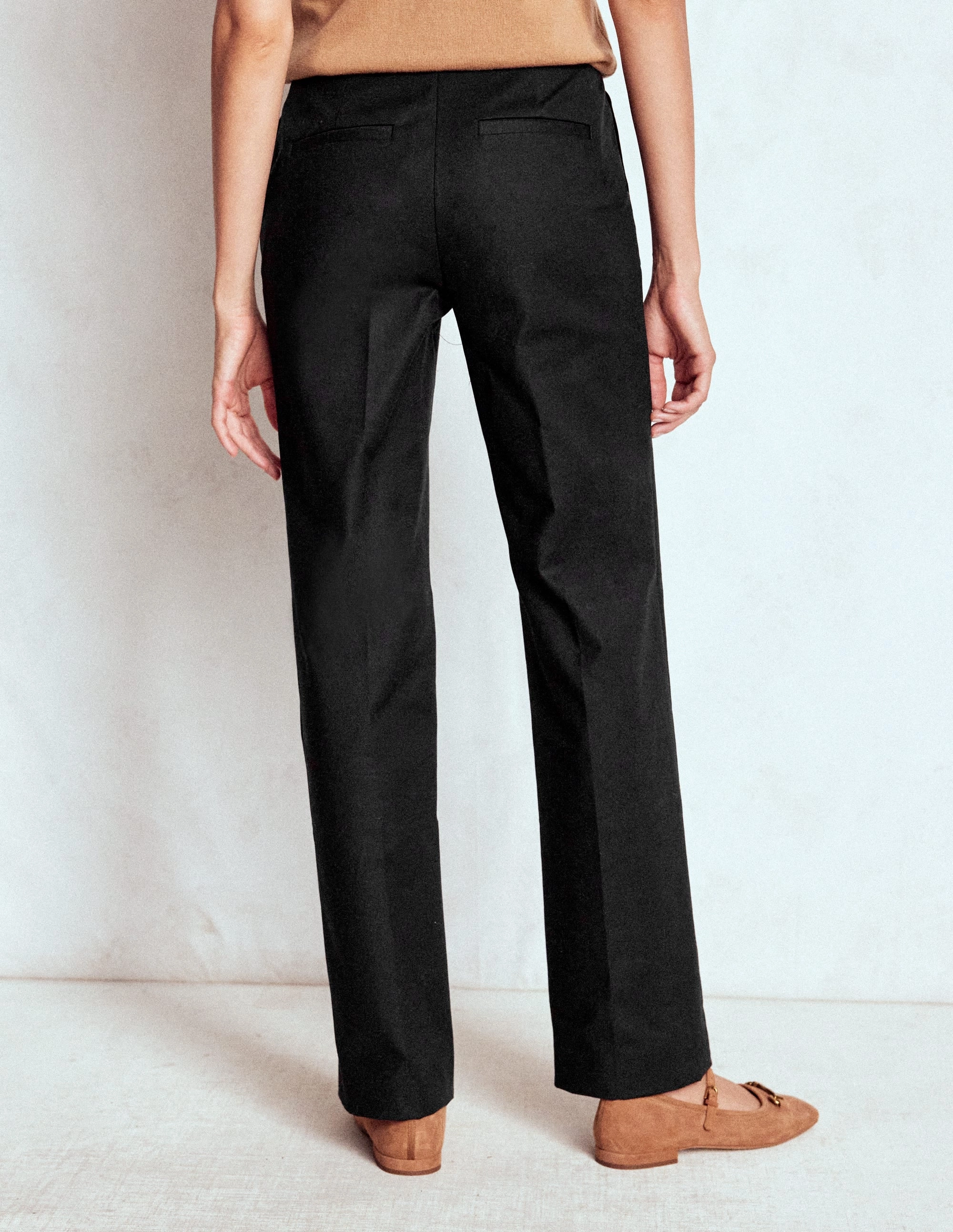 Full Length Canonbury Trousers-Black Chic Look Durable Weave