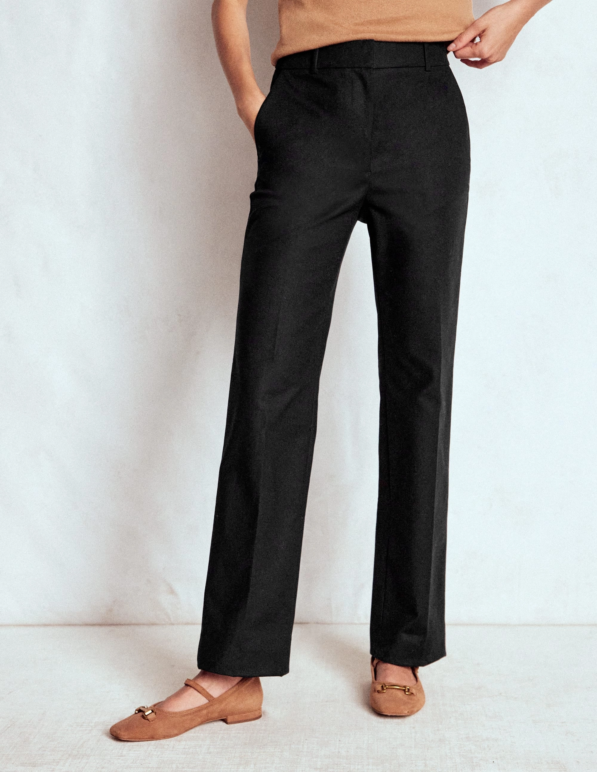Full Length Canonbury Trousers-Black Perfect Comfort Fit