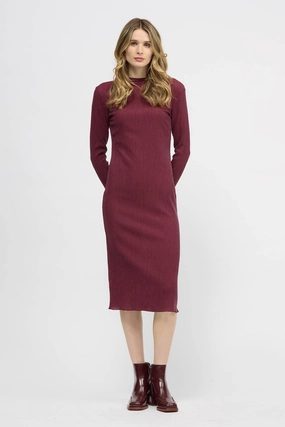 Pearl-Detail Trend Detail Riptide Dress Burgundy
