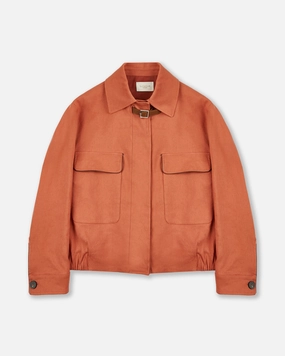 Soft Touch Lining Seasonal Trend Cotton and linen panama bomber jacket