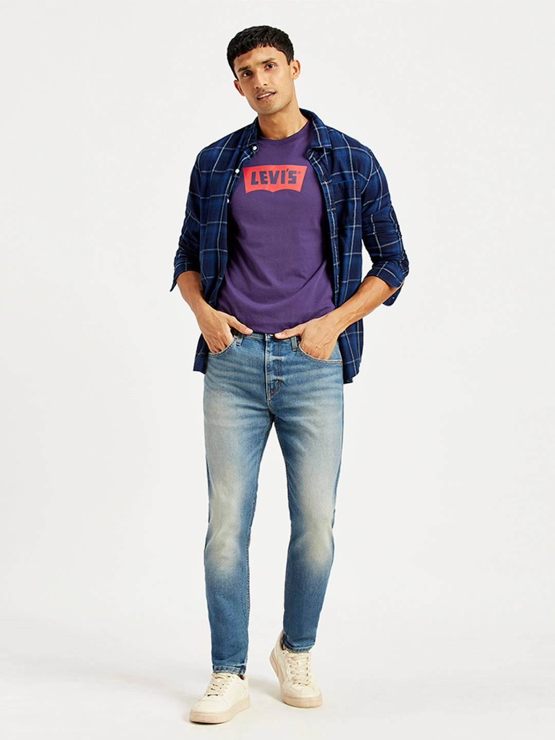 Morning Stroll Outdoor Adventure Date Night Cropped length Men's 512 Blue Slim Tapered Fit Mid Rise Jeans