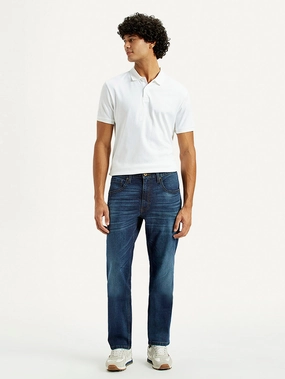Men's 541 Indigo Athletic Tapered Fit Mid Rise Jeans Natural Style