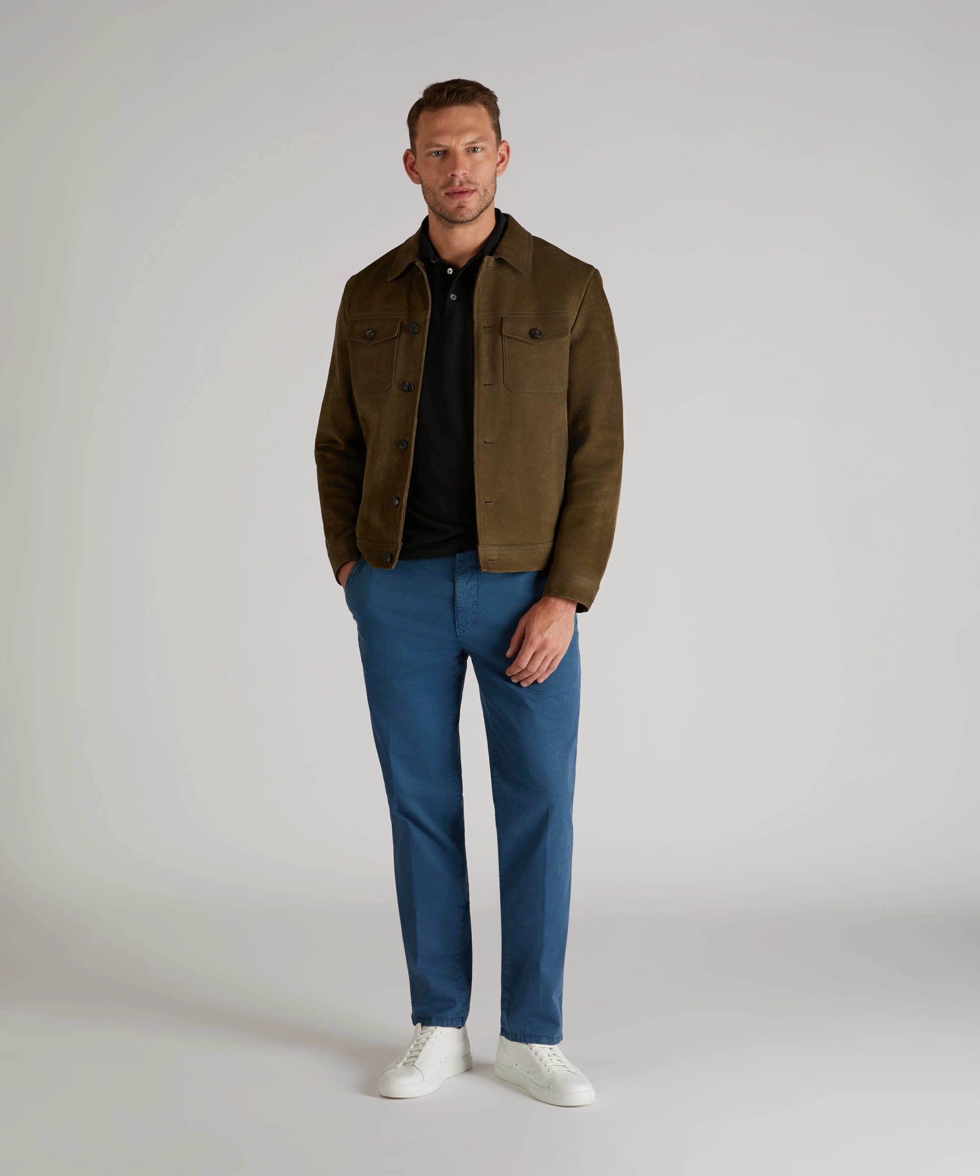 Shape Flex Unrestricted Movement Slim-fit certified stretch gabardine trousers