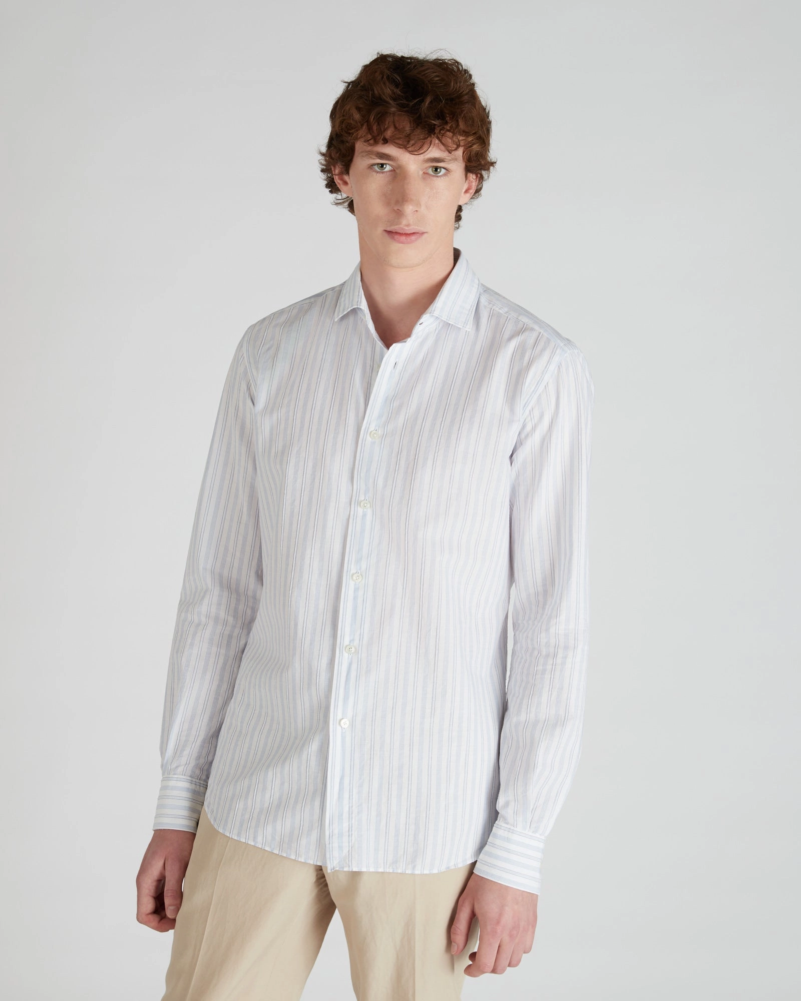 Military Inspired Slim-fit cotton shirt