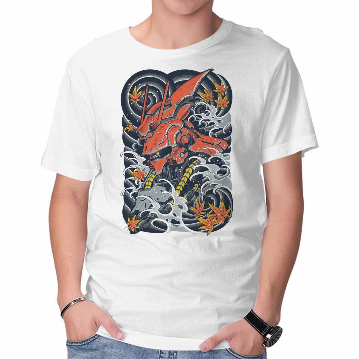 Organic Cotton Relaxed and Comfy Red Mecha Ink