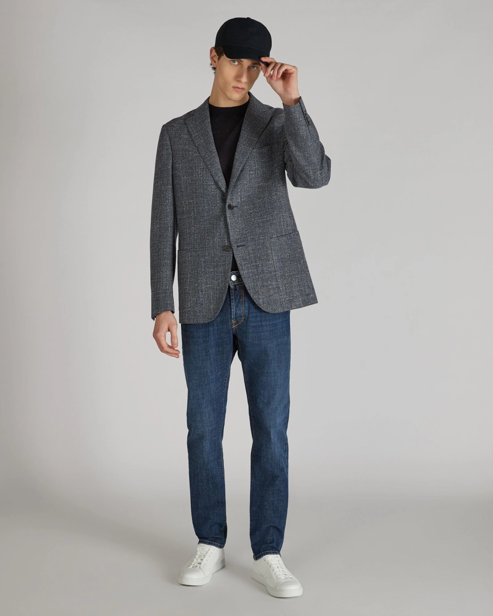 Slim-fit five-pocket stretch denim trouser Quick Dry Fabric