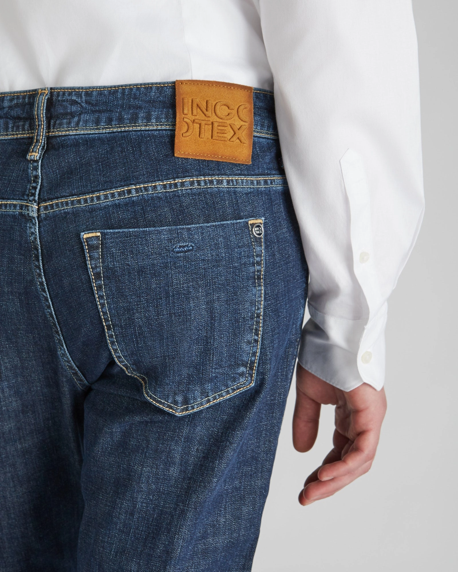 Slim fit five-pocket stretch denim trousers On The Move