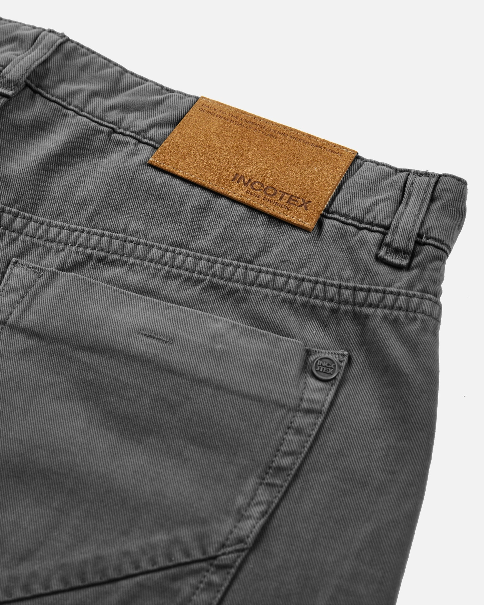 Slim-fit five-pocket trousers in cotton and cashmere Flexible Look Minimal Comfort
