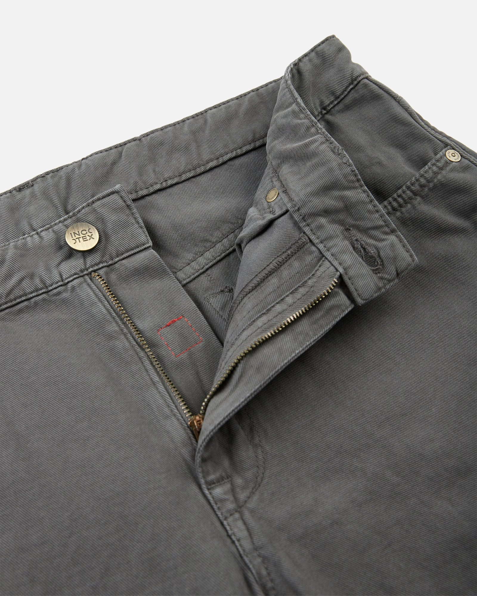 Slim-fit five-pocket trousers in cotton and cashmere SecureZipperClosures