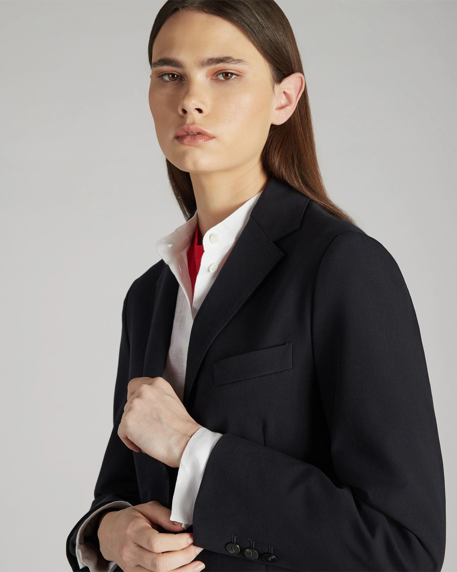 Slim fit jacket in two-way stretch gabardine Ventilated Panels Soft Comfort Design
