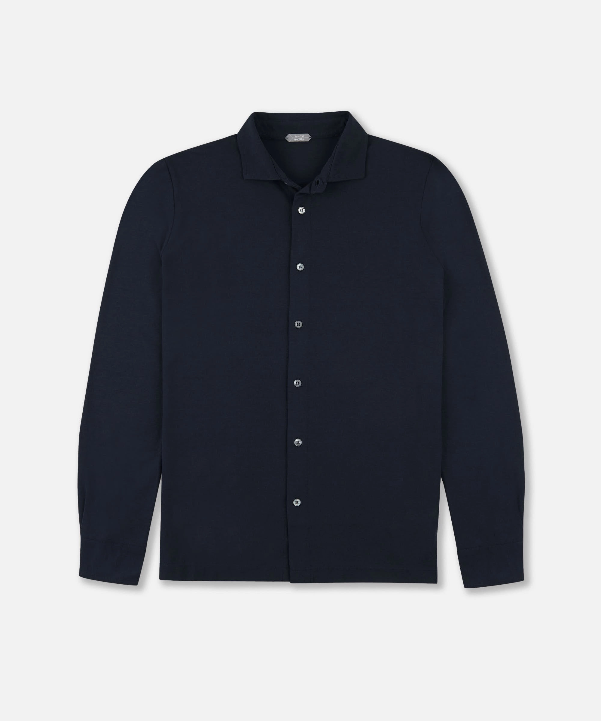 Abstract print Soft Material Slim-fit organic IceCotton shirt