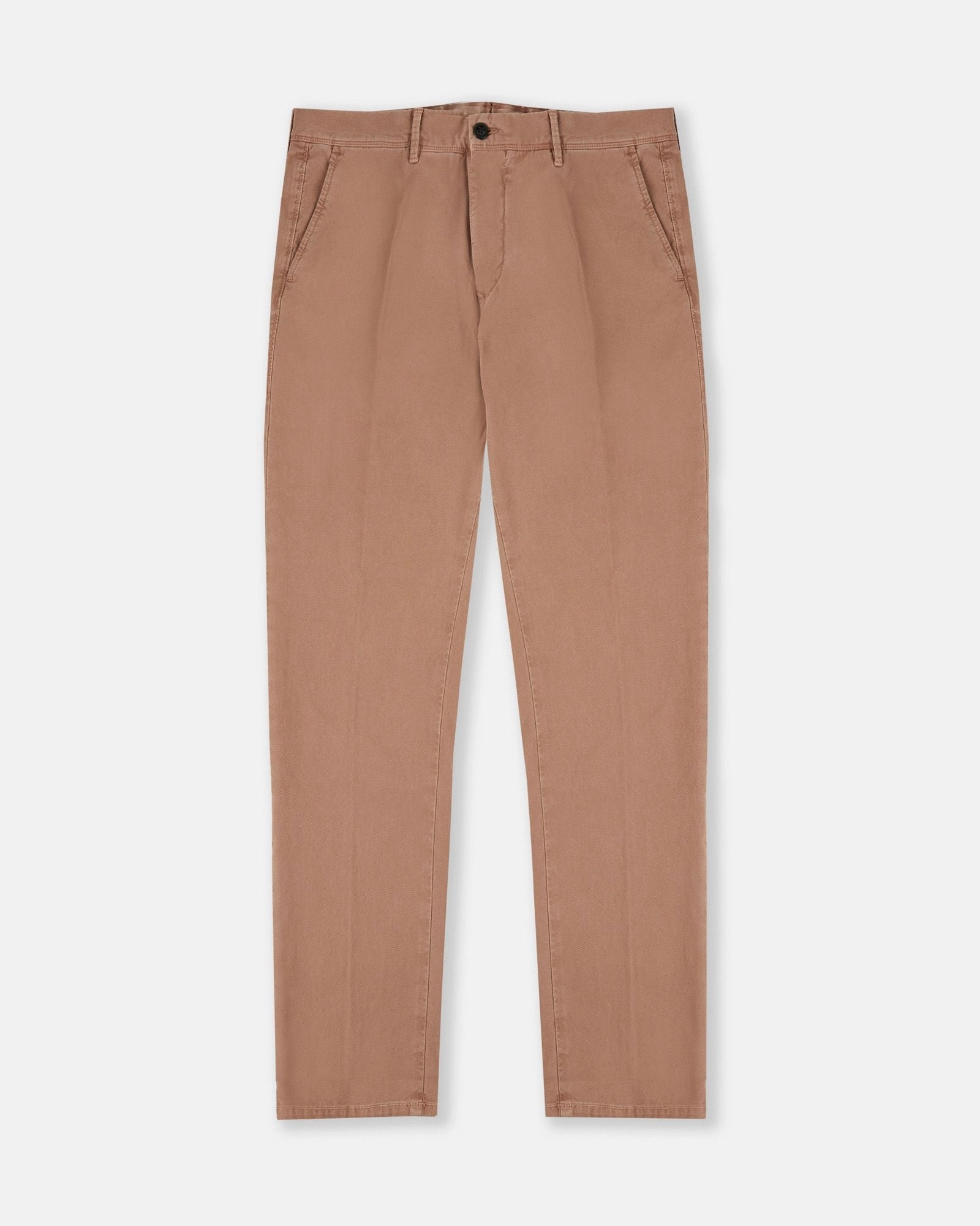 Curved Waistline Moisture Lock Technology Slim-fit panama cotton trousers