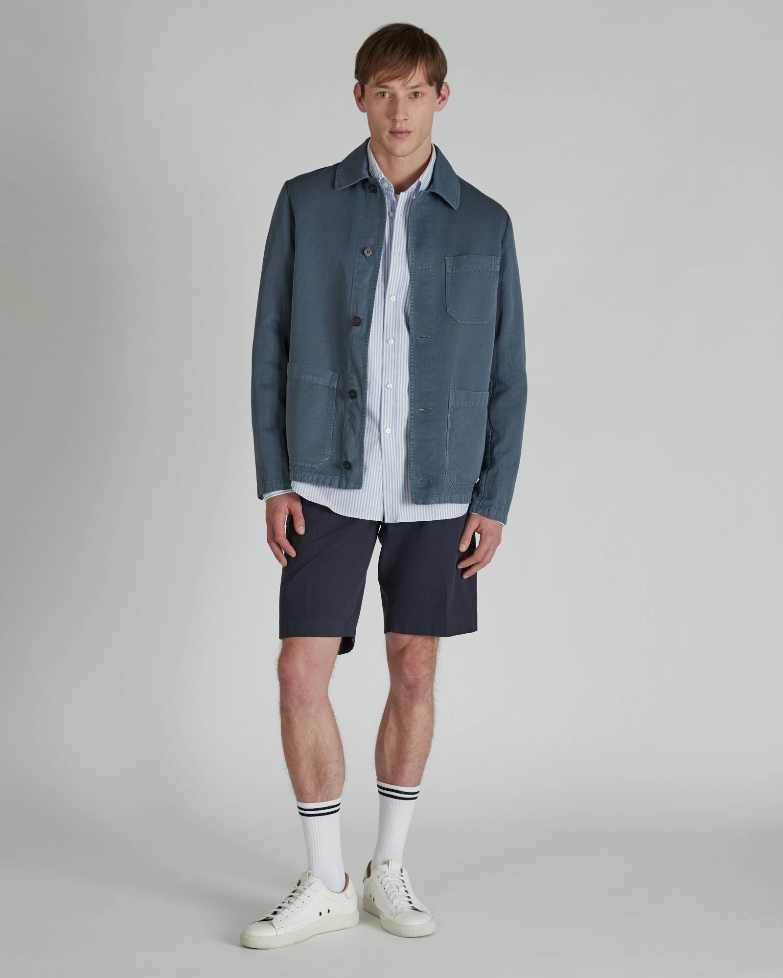 Breathable Stretch Wear Effortless Look Slim-fit Royal Batavia Bermuda shorts