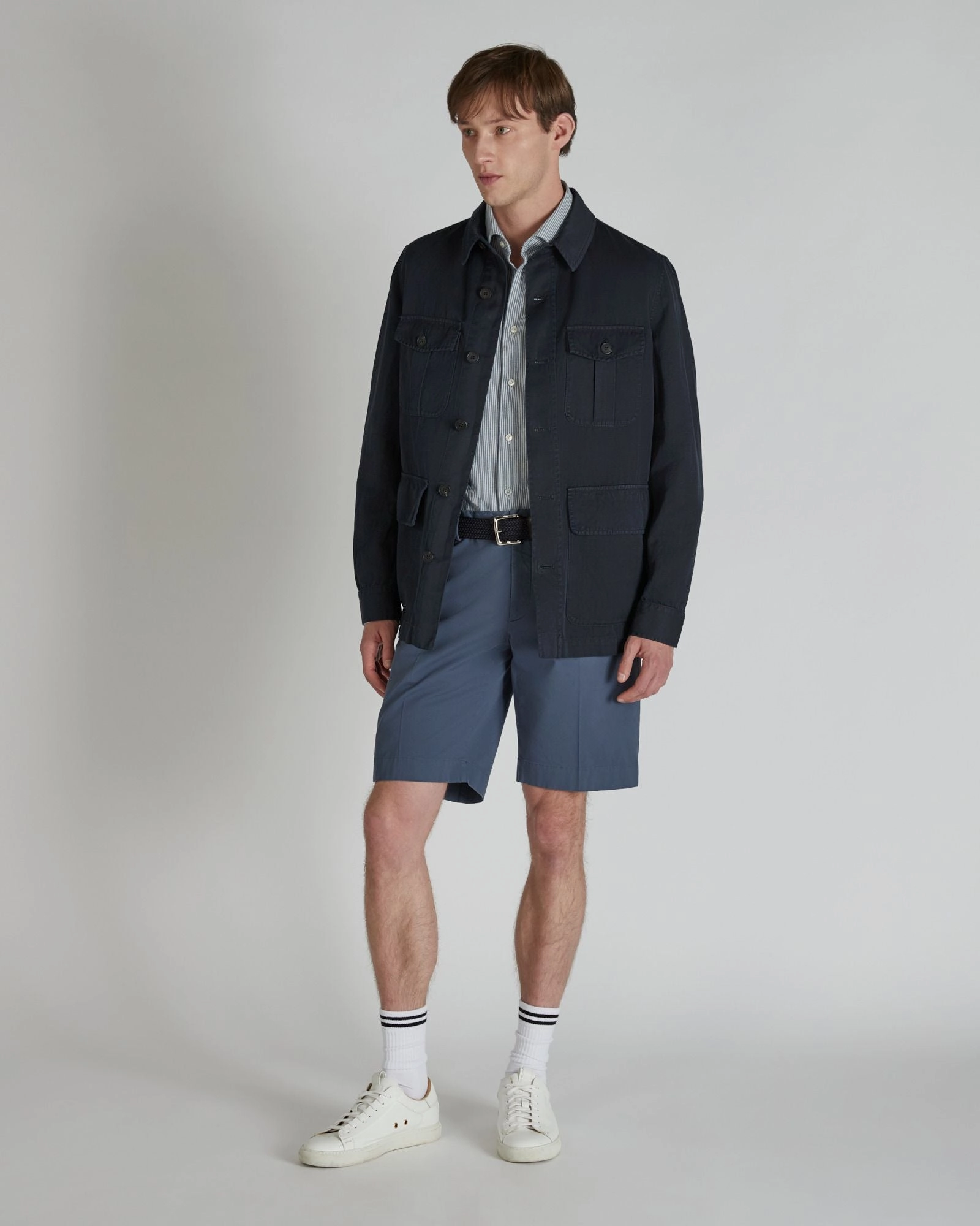 Pocket Reinforcement Slim-fit Royal Batavia Bermuda shorts