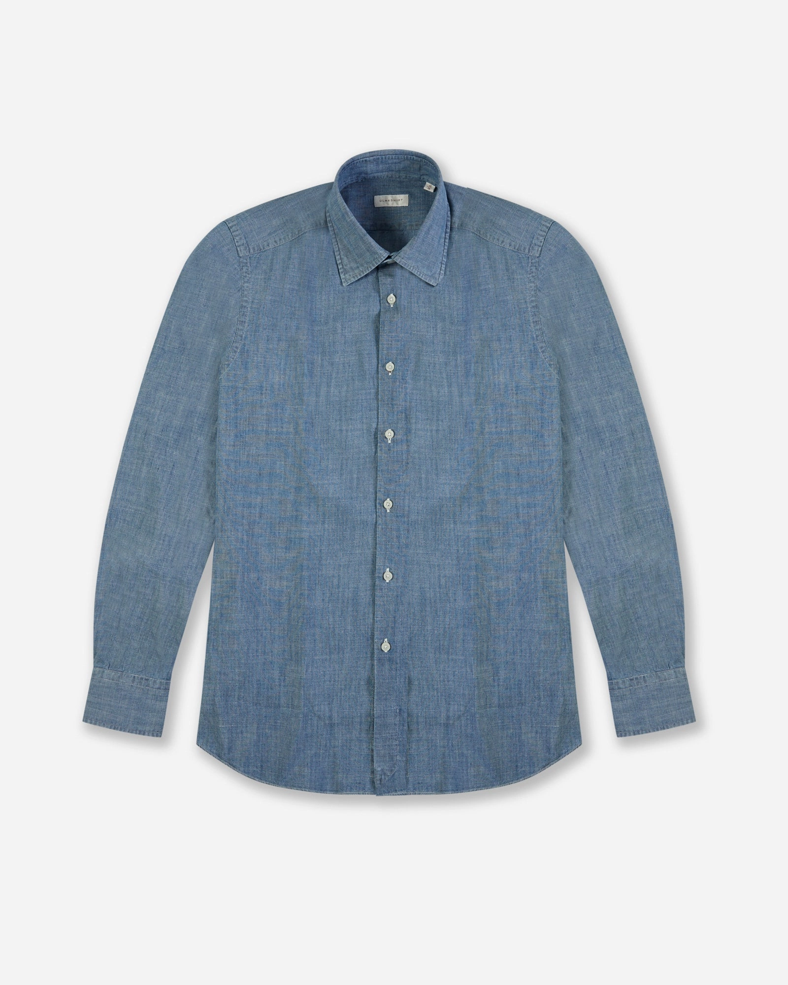 Slim-fit shirt in cotton chambray Casual Fit Active Fit