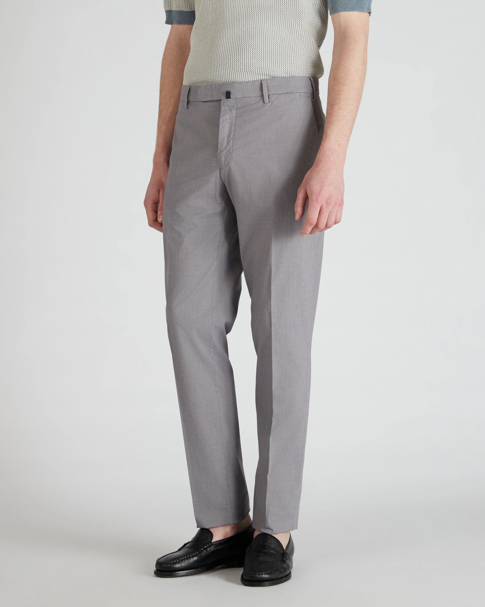 Slim-fit stretch cotton trousers Flatlock Seams