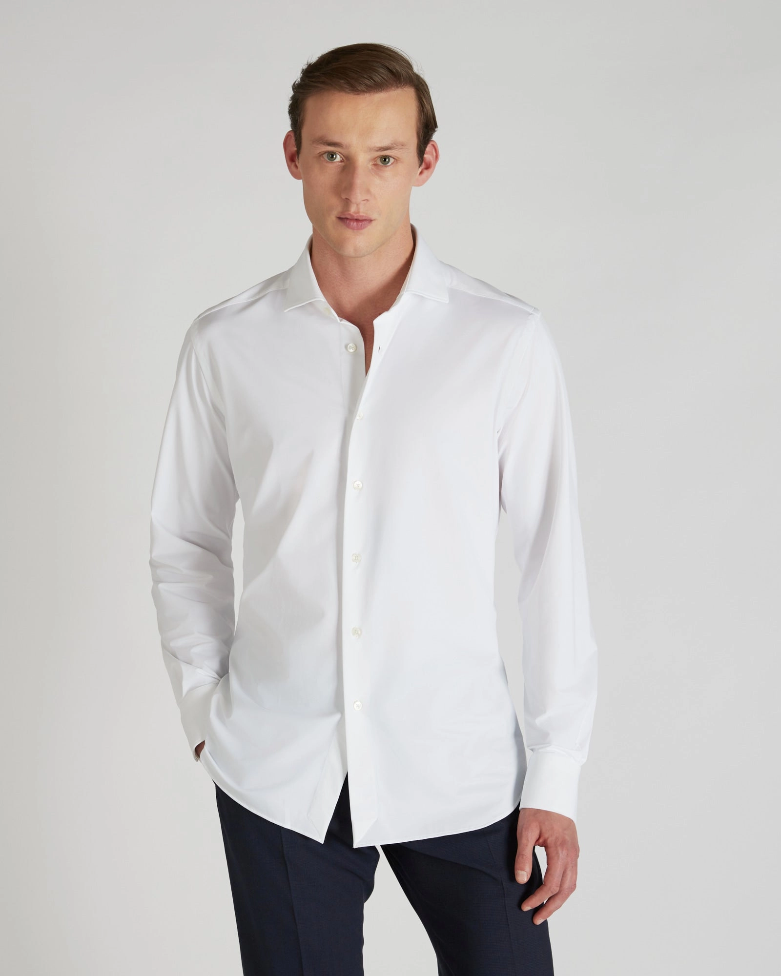 Slim-fit technical fabric shirt Light Wear