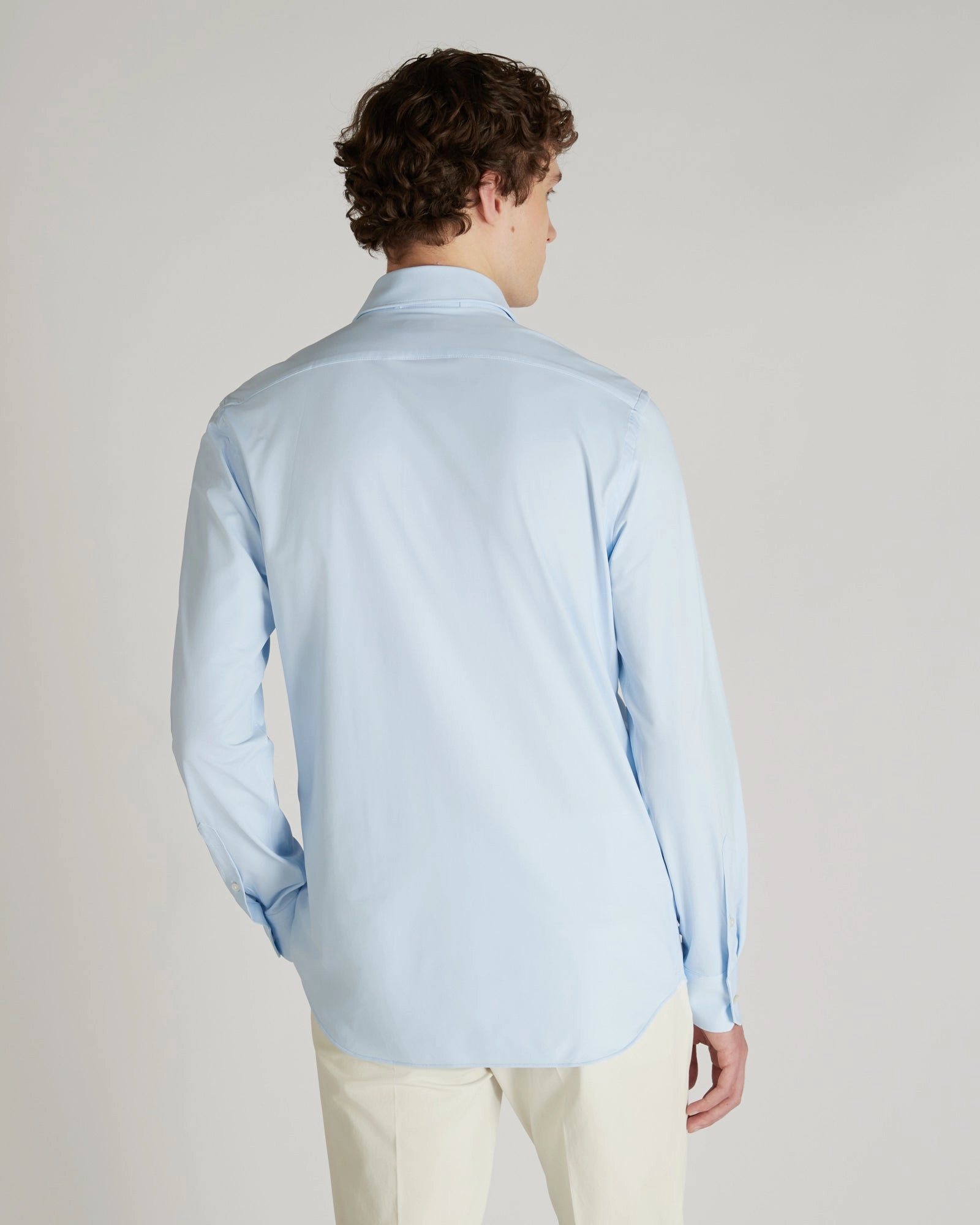 Slim-fit technical fabric shirt Gym Appropriate Daytime Look