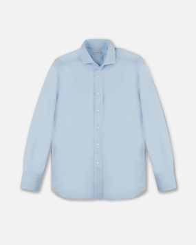 Slim-fit technical fabric shirt Urban Style Contrast Stitch