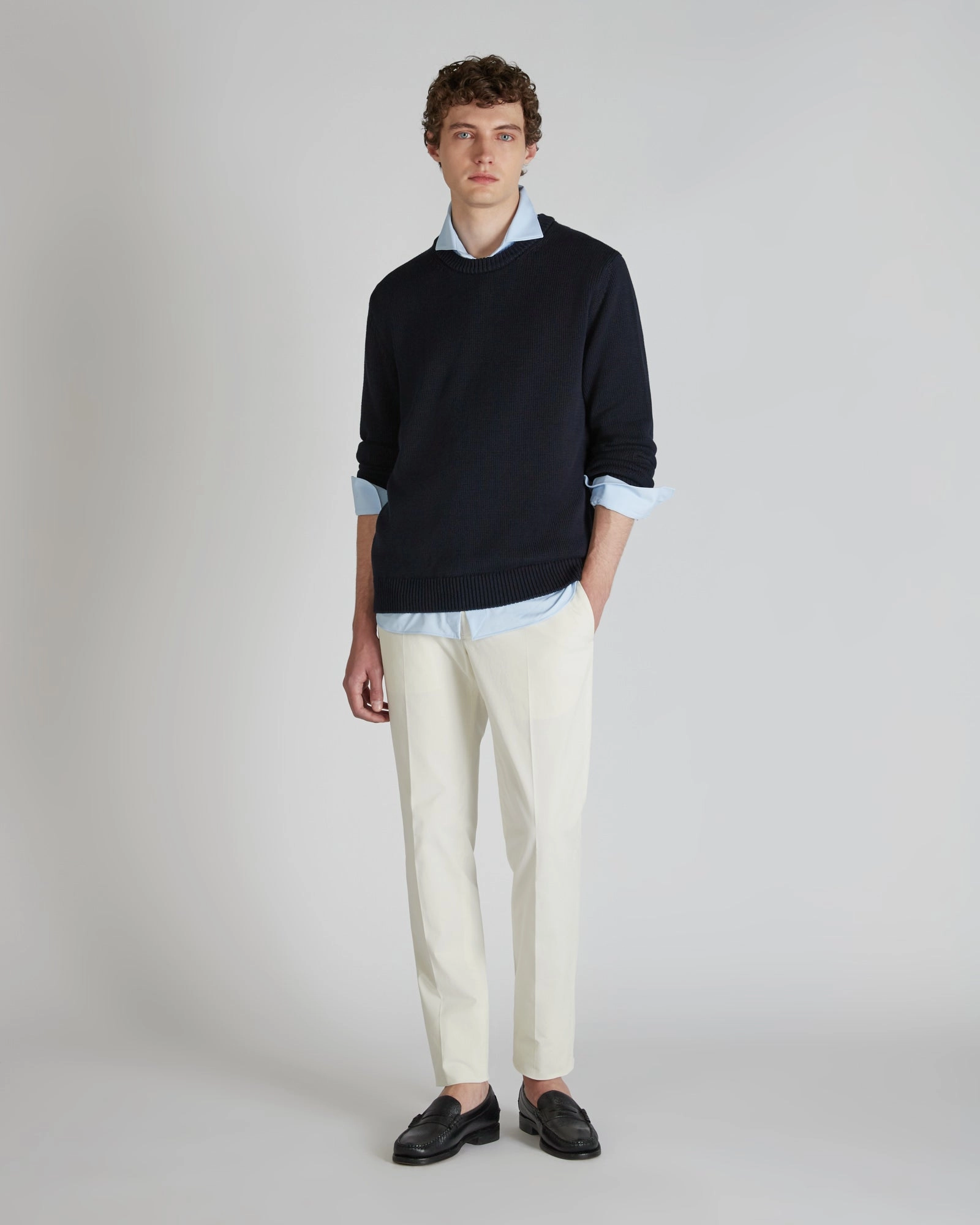 Current Style Slim-fit technical fabric shirt