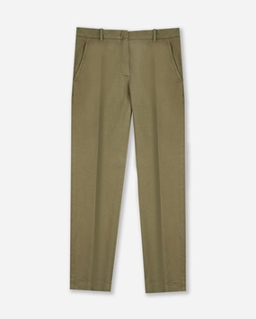 Slim fit trousers in certified cotton gabardine and lyocell Multi-Purpose Wear