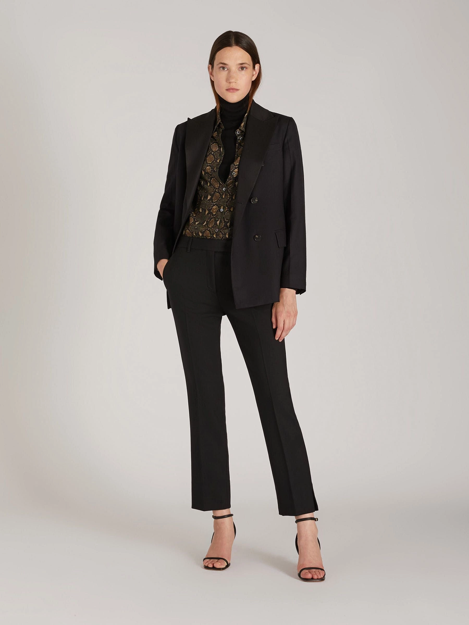 Slim-fit trousers in certified two-way stretch wool Cozy Waist