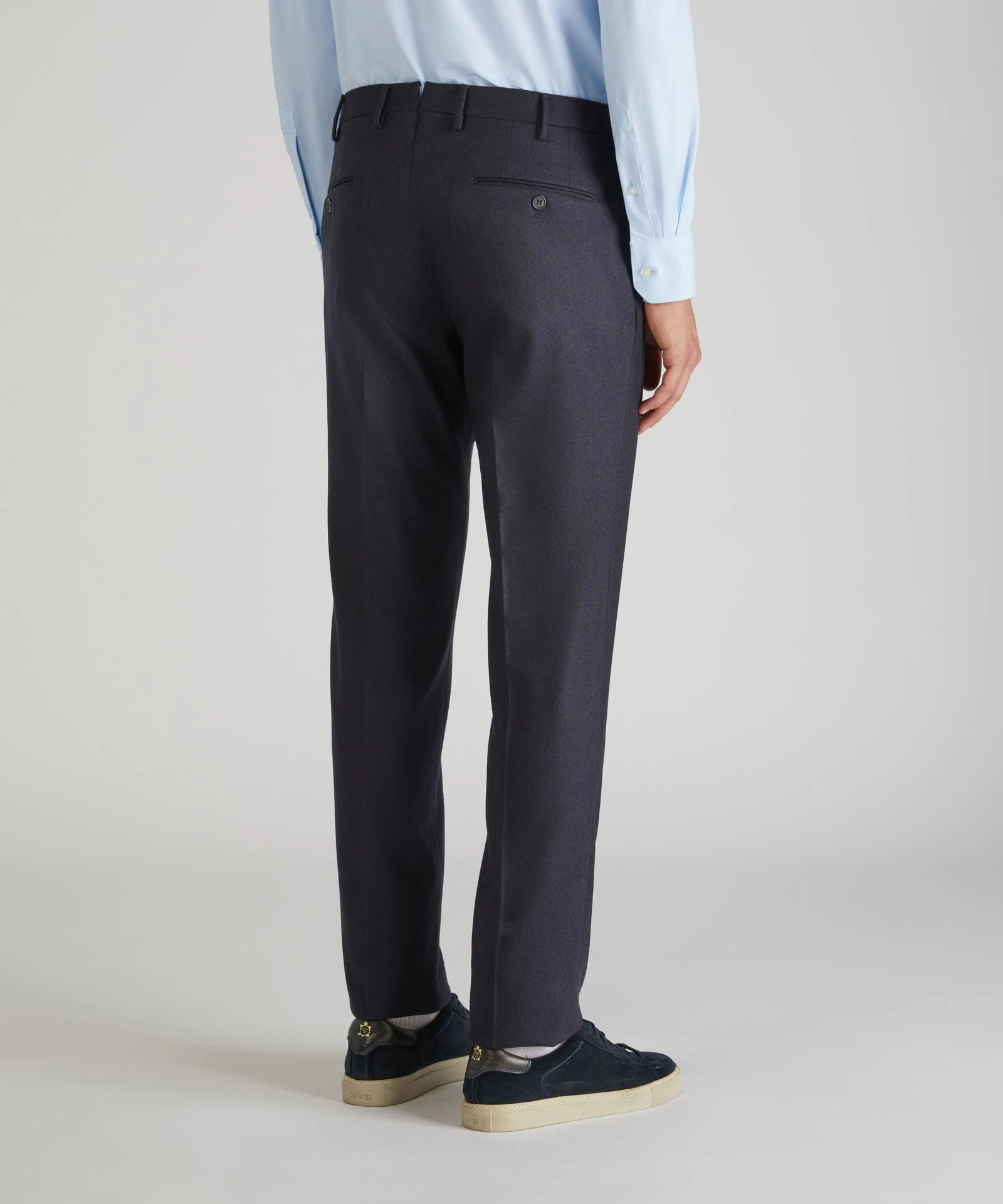 Slim-fit wool and cashmere flannel trousers MoistureWickingLining Tapered Leg Design