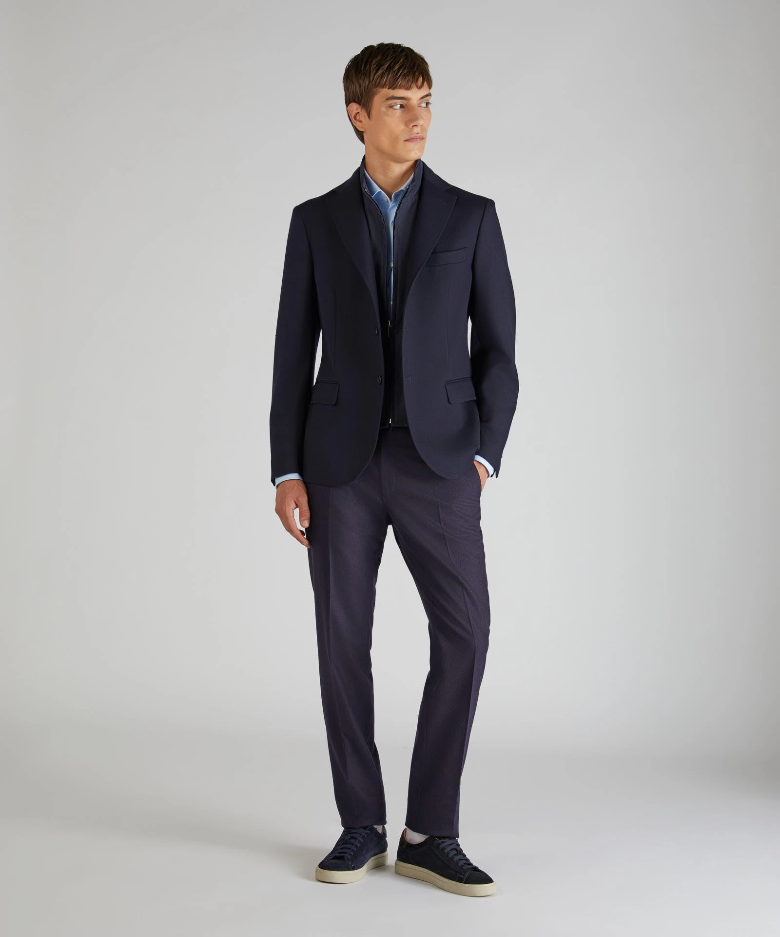 Slim-fit wool and cashmere flannel trousers Freedom Fit Minimalist Fit