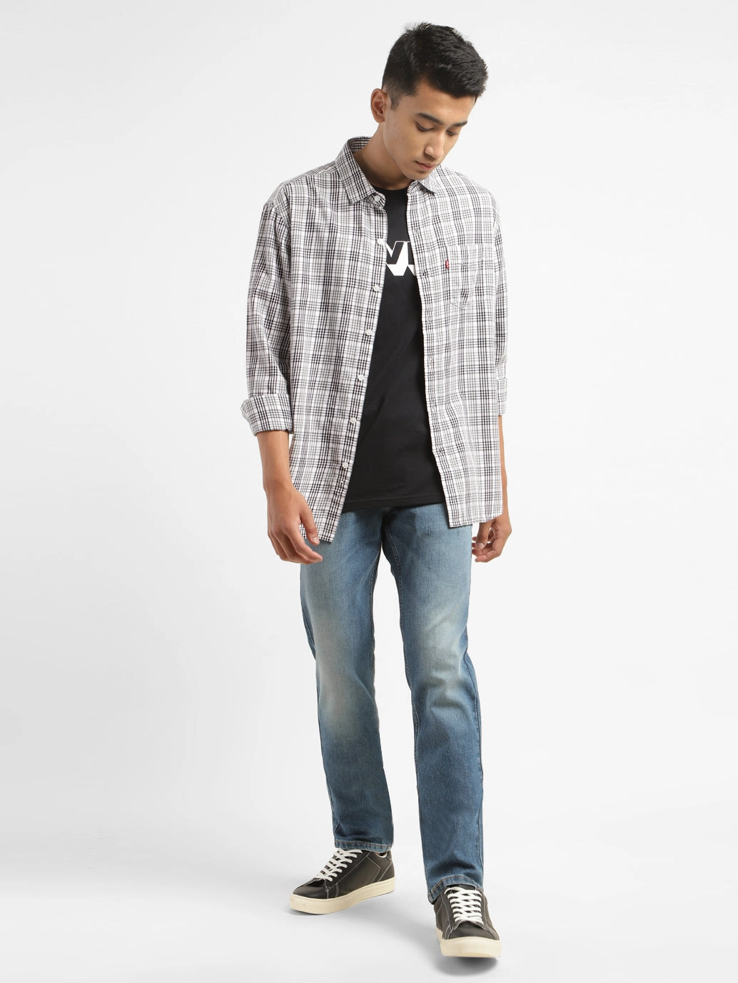 Simple Attire Daily Casual Men's 511 Blue Slim Fit Mid Rise Jeans