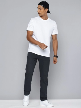 Relaxed Style Bold Men's Redloop 512 Navy Blue Slim Tapered Fit Mid Rise Jeans