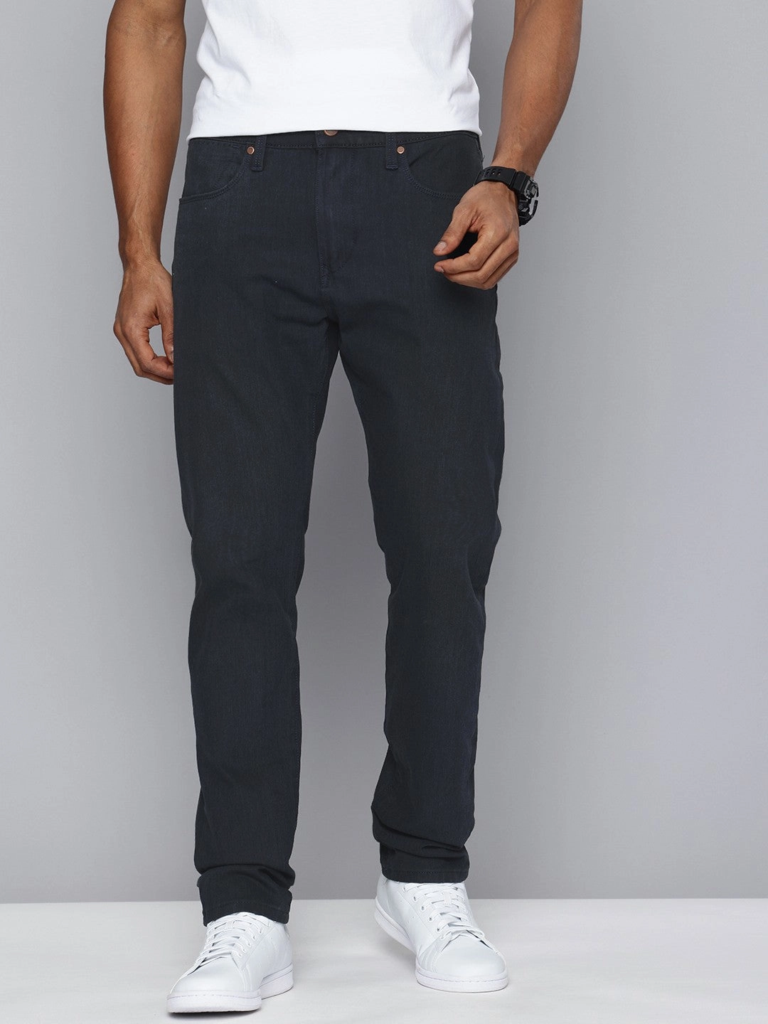 Men's Redloop 512 Navy Blue Slim Tapered Fit Mid Rise Jeans Outdoor Adventure Stylish