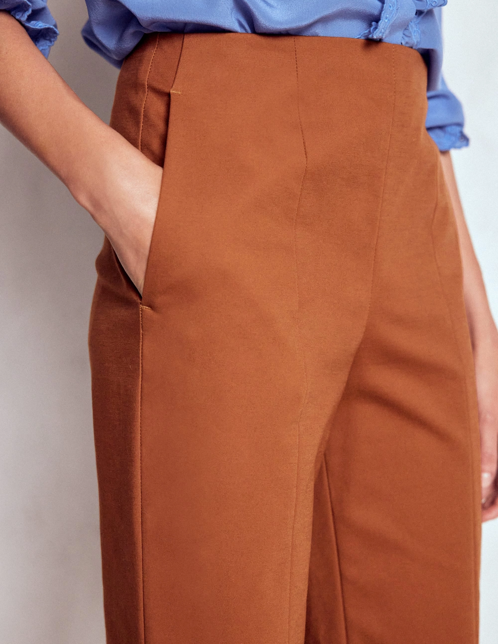 EcoFriendlyBlend Smart 7/8 Trousers-Russet