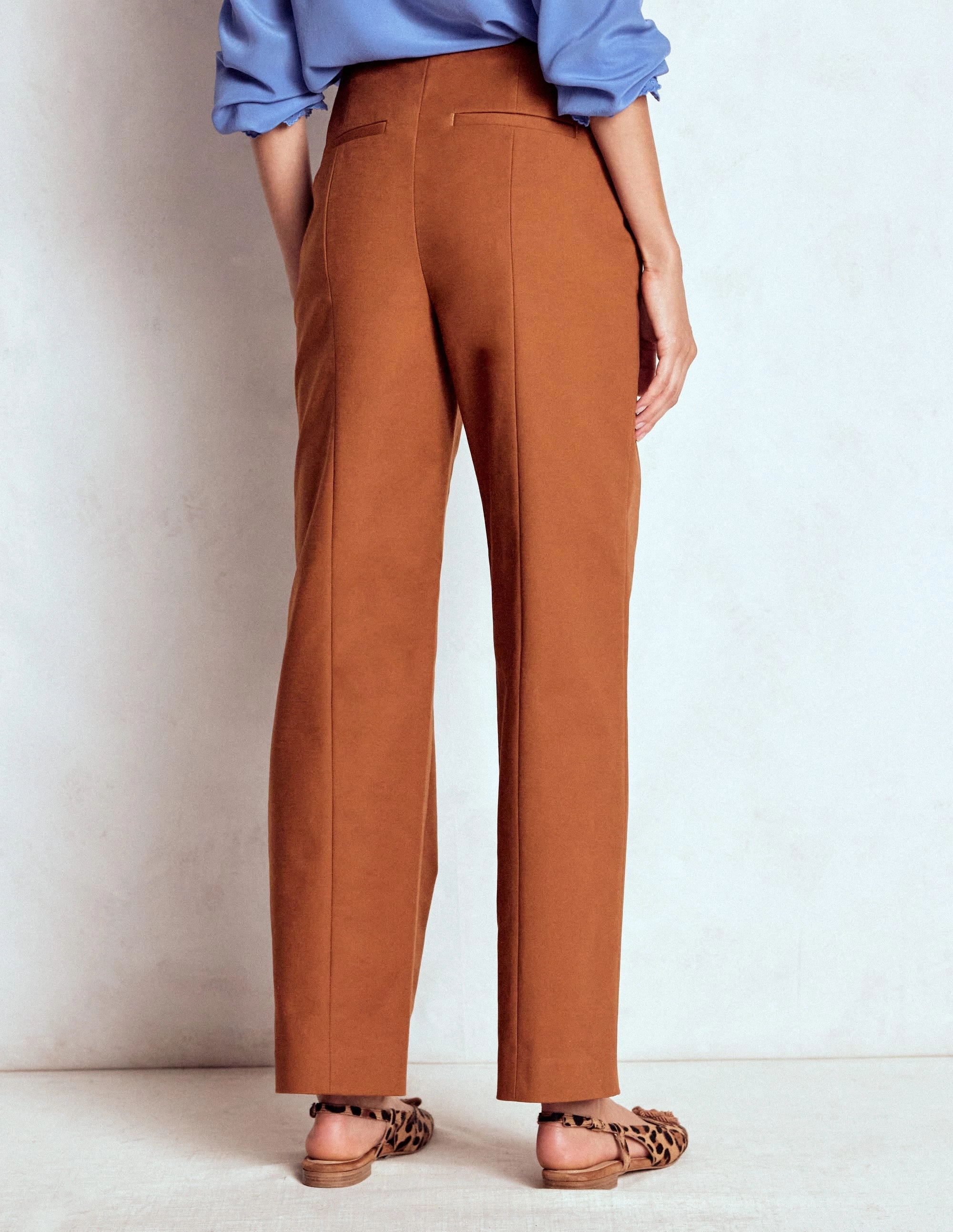 Smart 7/8 Trousers-Russet All Occasion Sleek Comfort