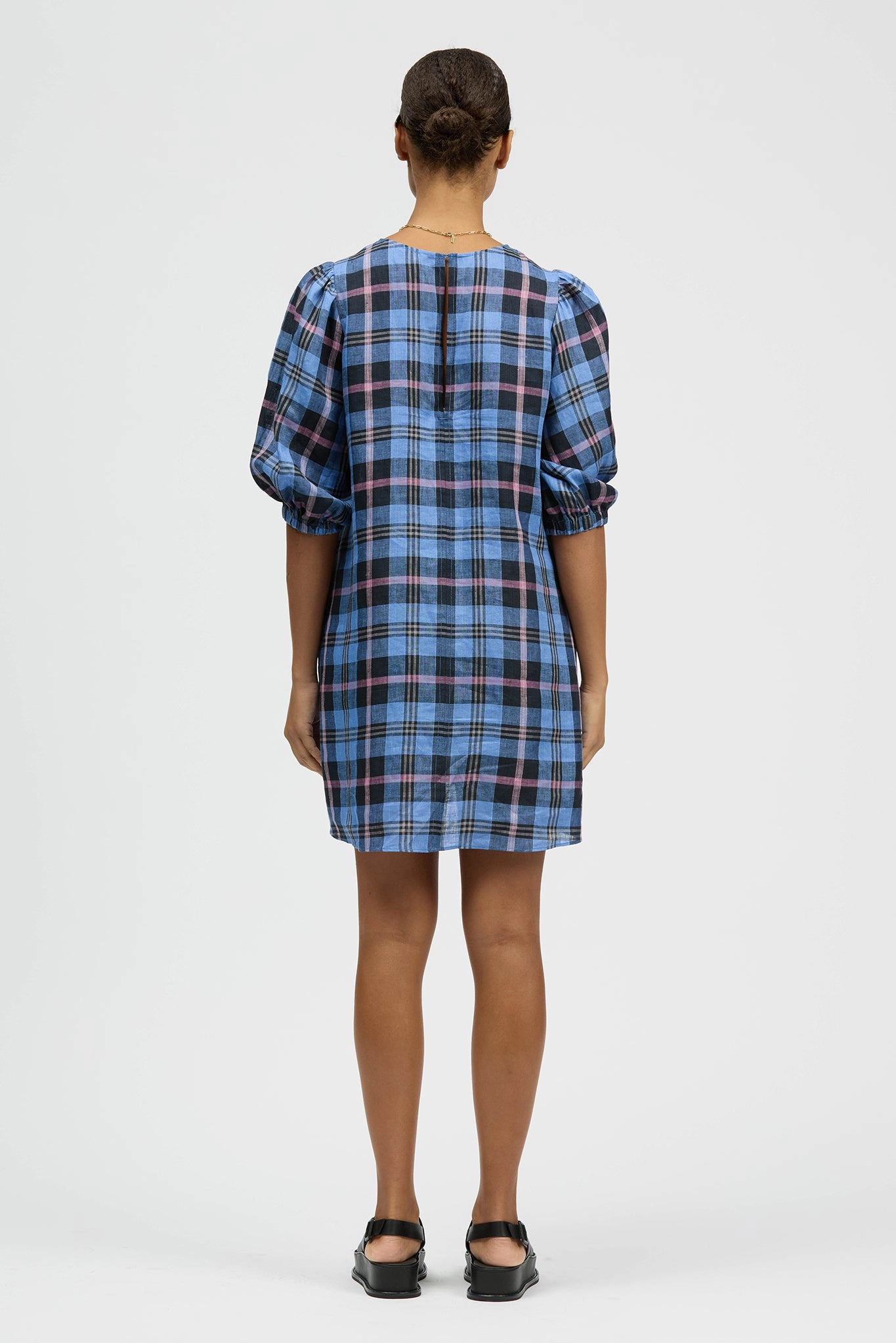 Maria Dress Pink/Blue Check Fit Vibe Chic Harmony