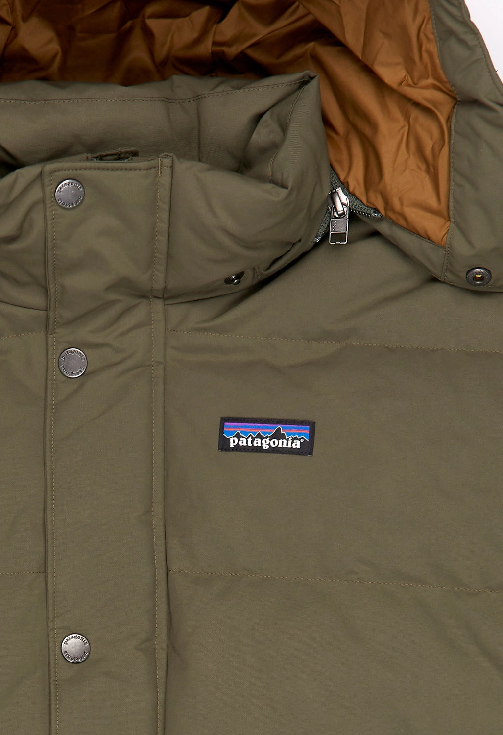 Patagonia Downdrift Men's Down Jacket - Basin Green NonRestrictive Movement Design Bonded Edge Finish