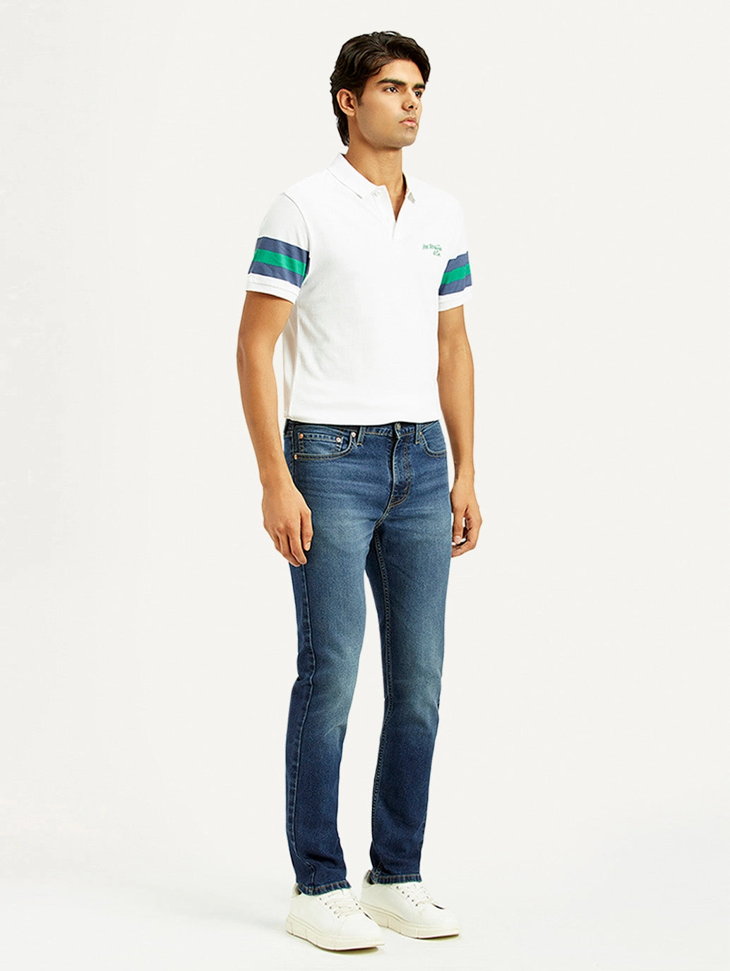 Everyday Motion Favorite Basic Men's 505 Dark Indigo Straight Fit Mid Rise Jeans