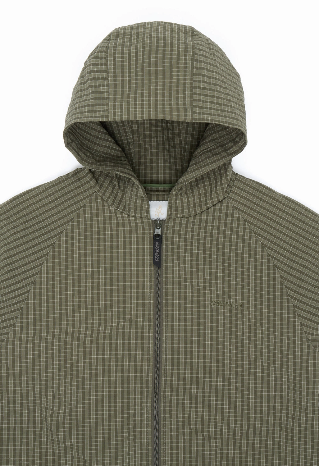 Mild Day Outfit Gramicci Men's Northside Plaid Hooded Jacket - Olive