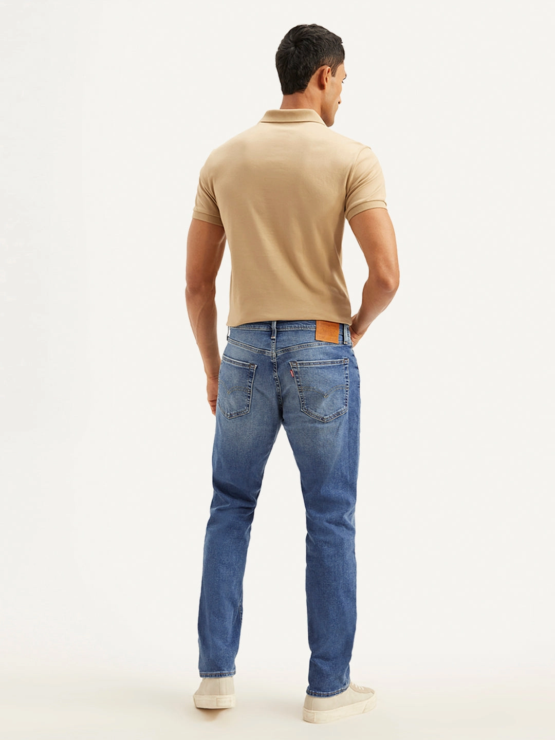 Men's 541 Blue Athletic Tapered Fit Mid Rise Jeans Comfy Classic High Quality Comfortable Waist