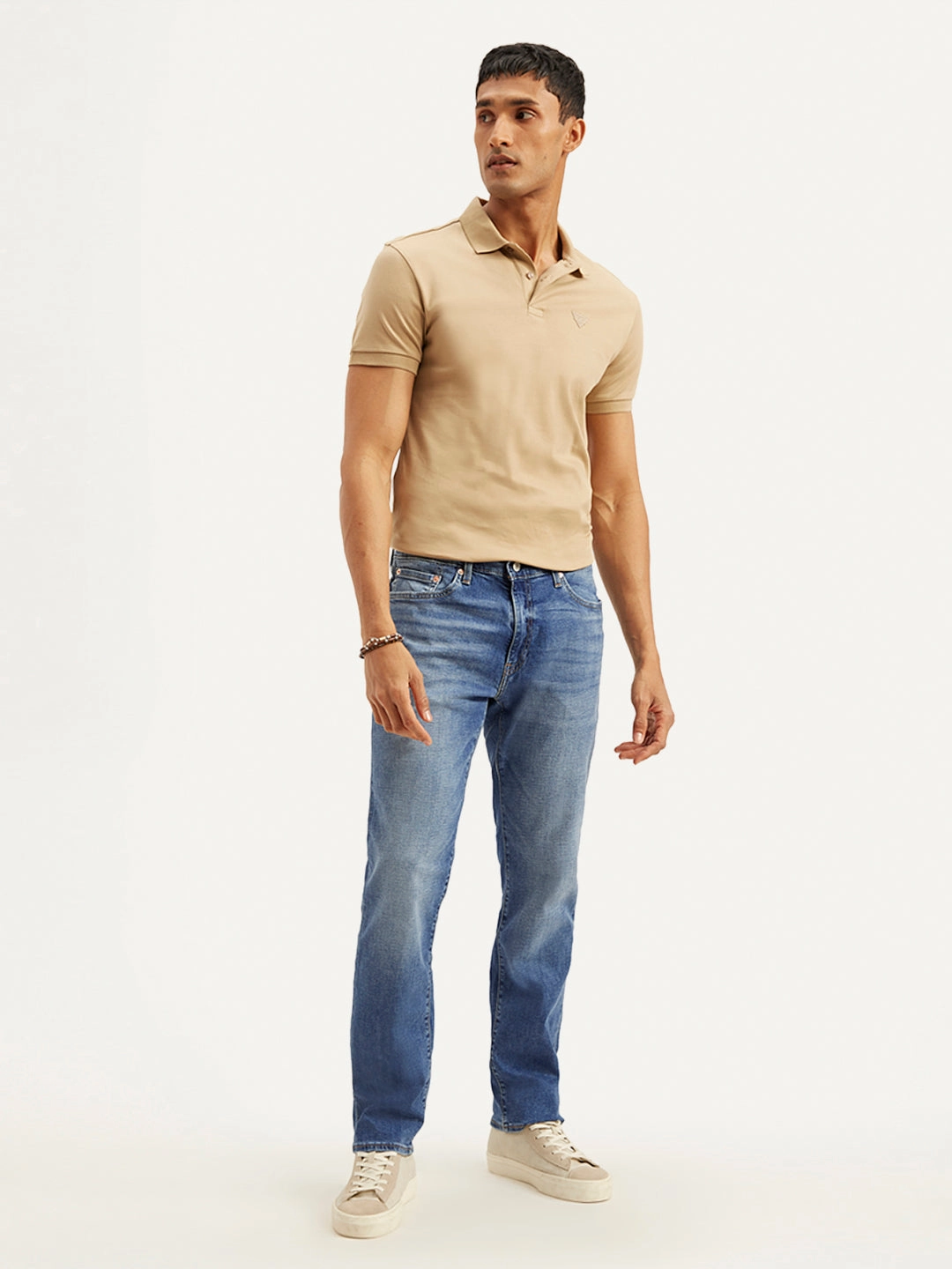 City Walk Smart Casual Minimalist Style Holiday Vibes Weekend Warrior Men's 541 Blue Athletic Tapered Fit Mid Rise Jeans