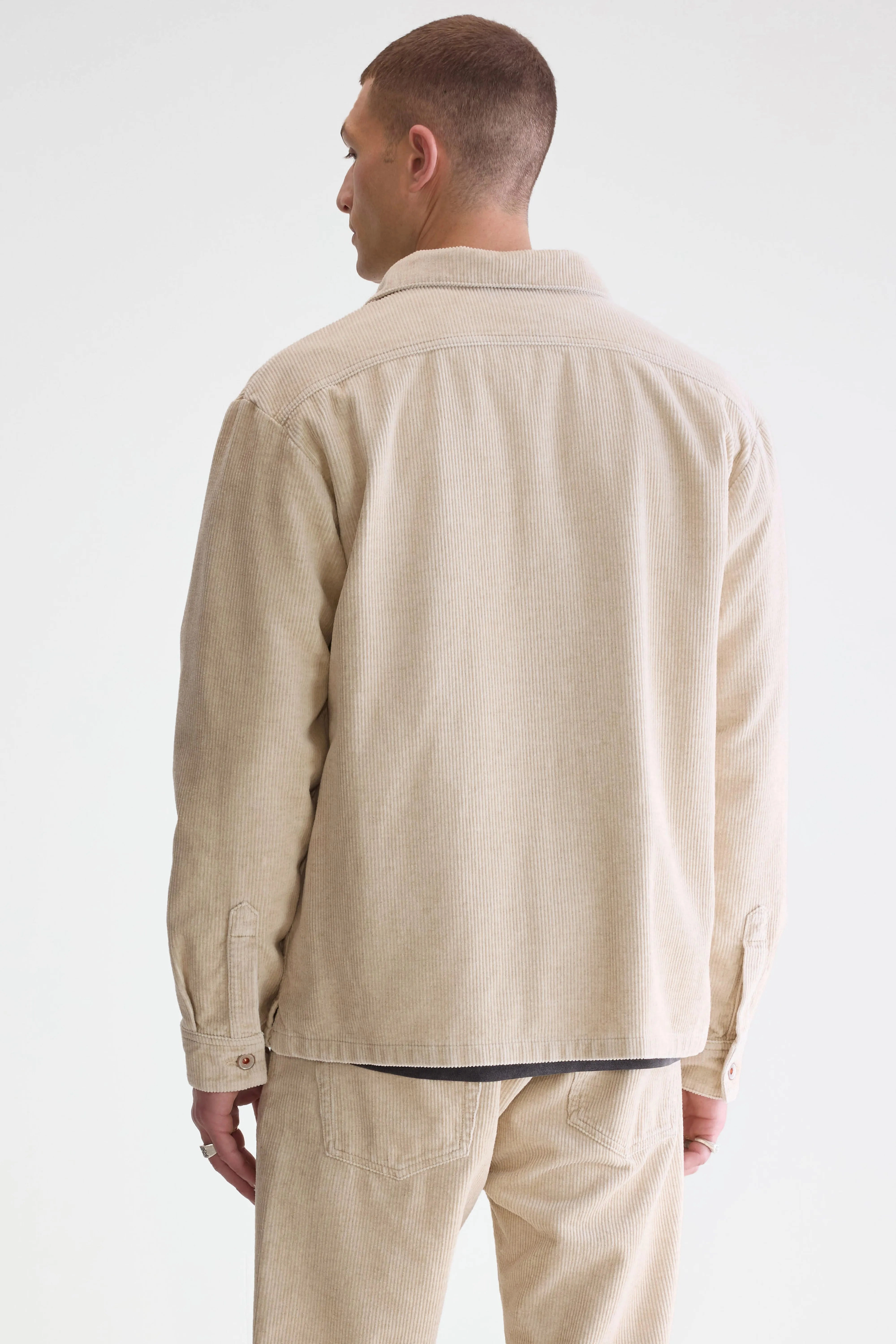 UV Protective Casual Classic Goney corduroy overshirt (252 / M / CALCAIRE)