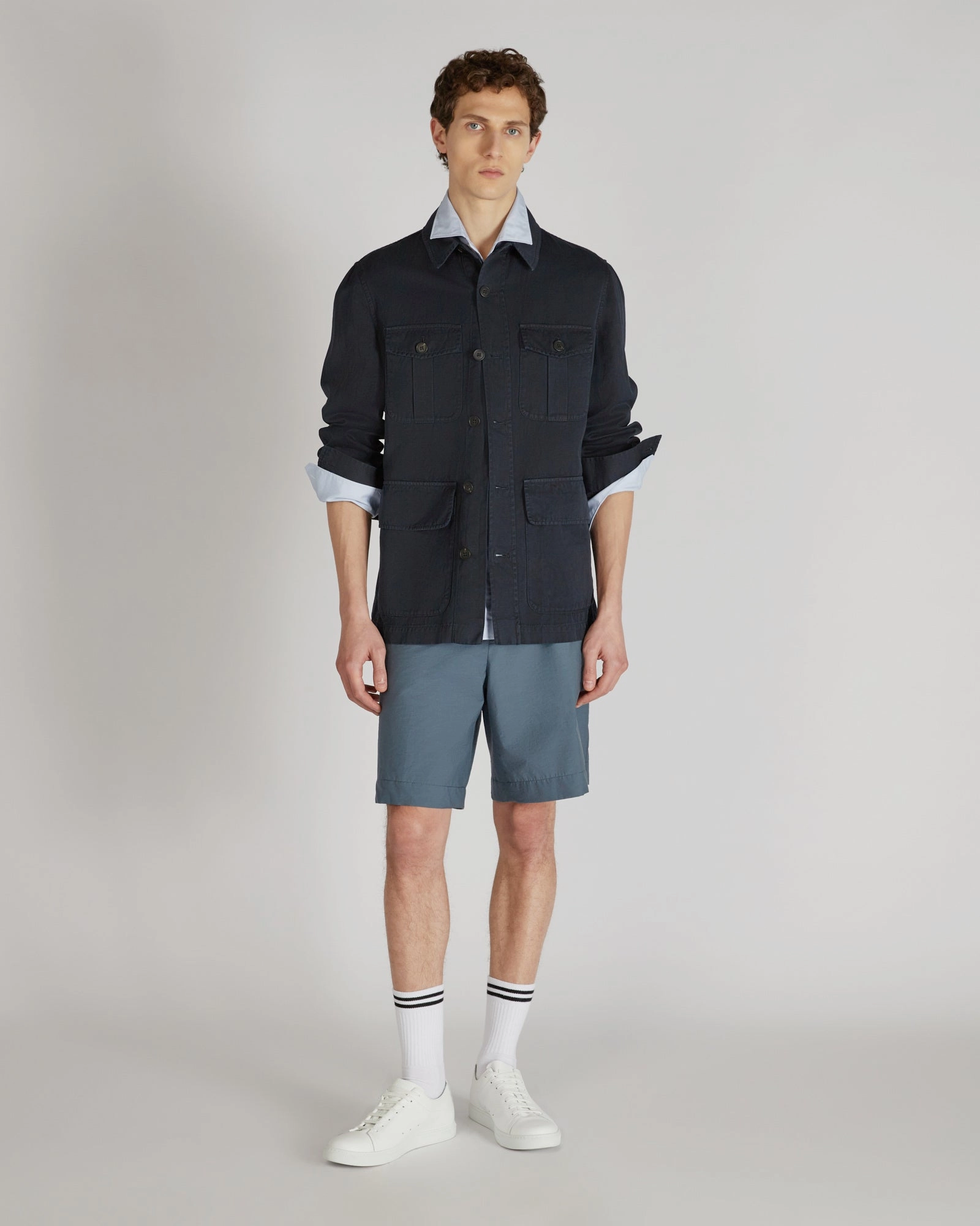 Fit Comfort Relaxed fit cotton-nylon Bermuda shorts