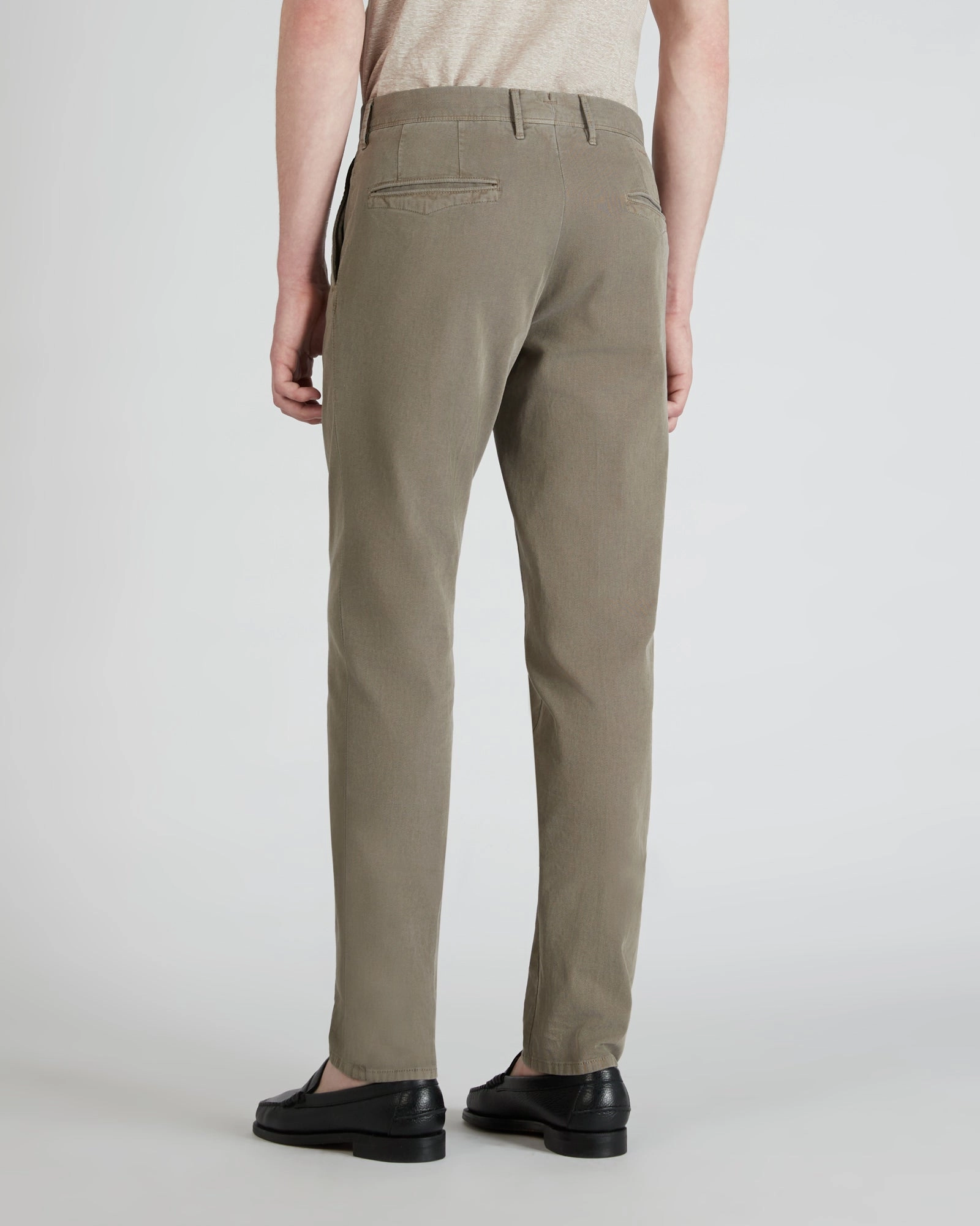 Utility Pockets Slim-fit cotton twill trousers