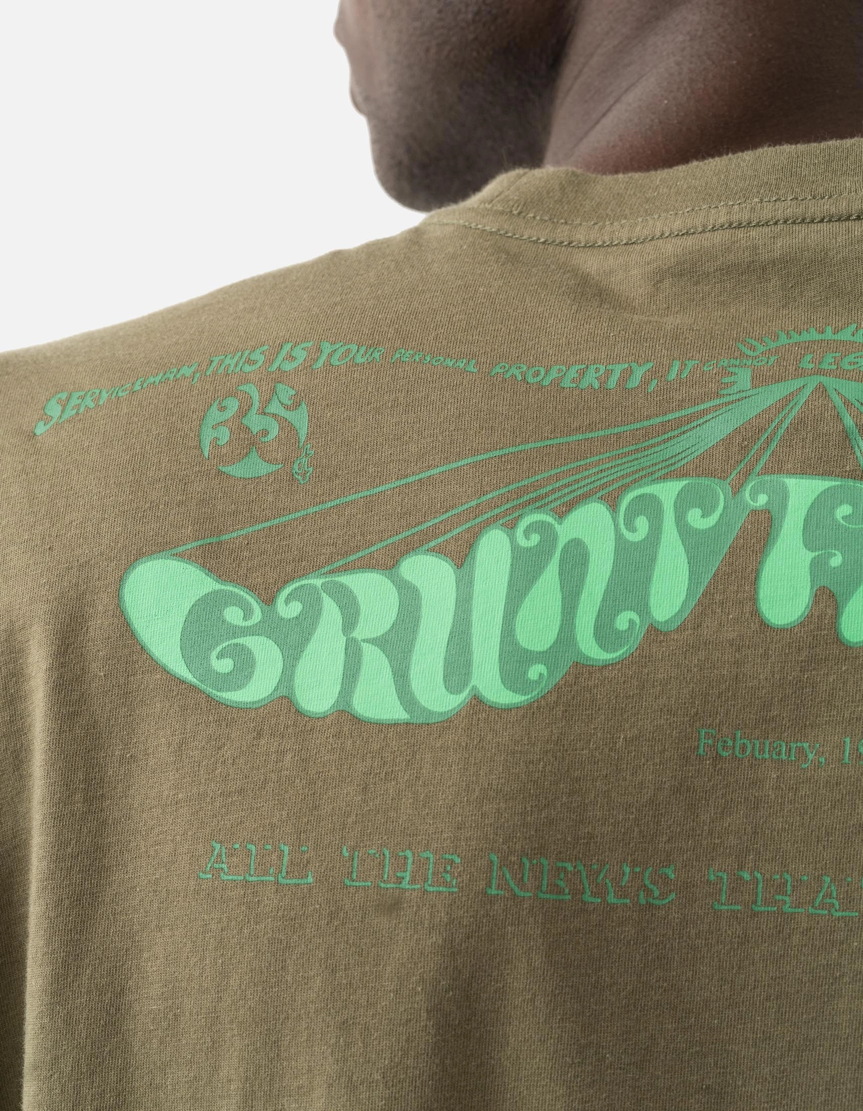 2204 Grunt Free Press S/S T-Shirt Olive OG-107F Relaxed Top SoftTouchFinish
