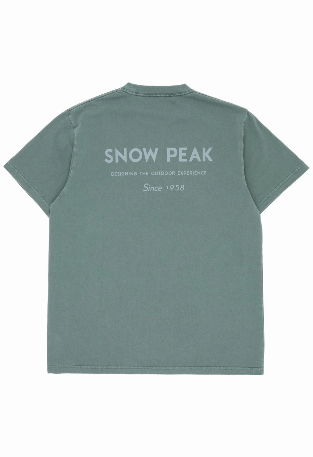 Snow Peak Garment Dyed T-Shirt - Dark Green Low Impact Processing