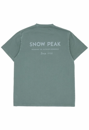 Snow Peak Garment Dyed T-Shirt - Dark Green Low Impact Processing
