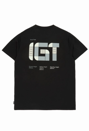 Snow Peak IGT Logo T-Shirt - Black Chafe Free Armhole