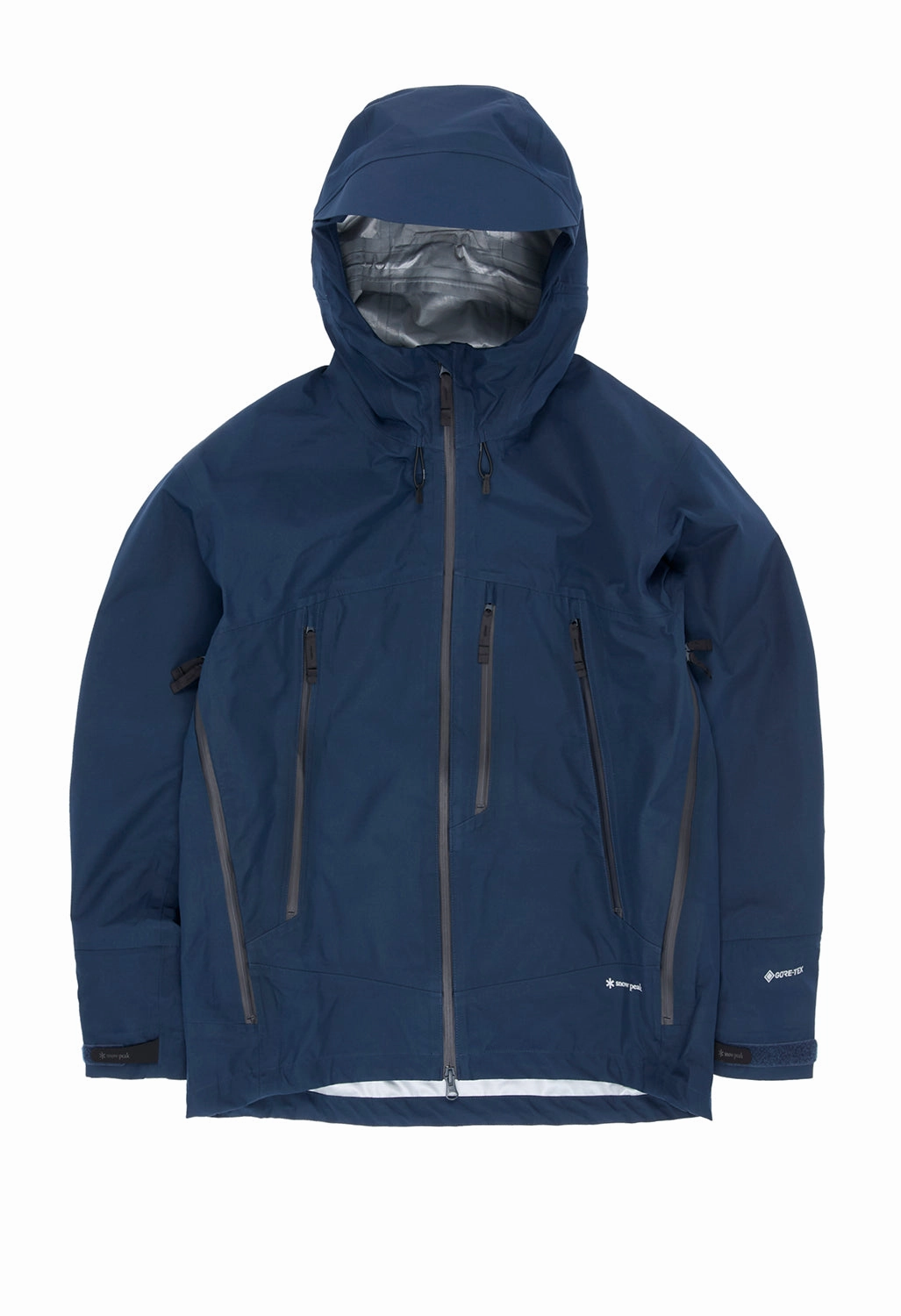 Snow Peak Men's GORE-TEX Rain Jacket - Navy Windbreaker Inspired Fit Insulated Lining