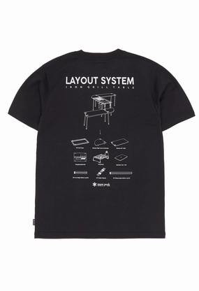 Snow Peak Men's IGT T Shirt - Black Breathable Fit