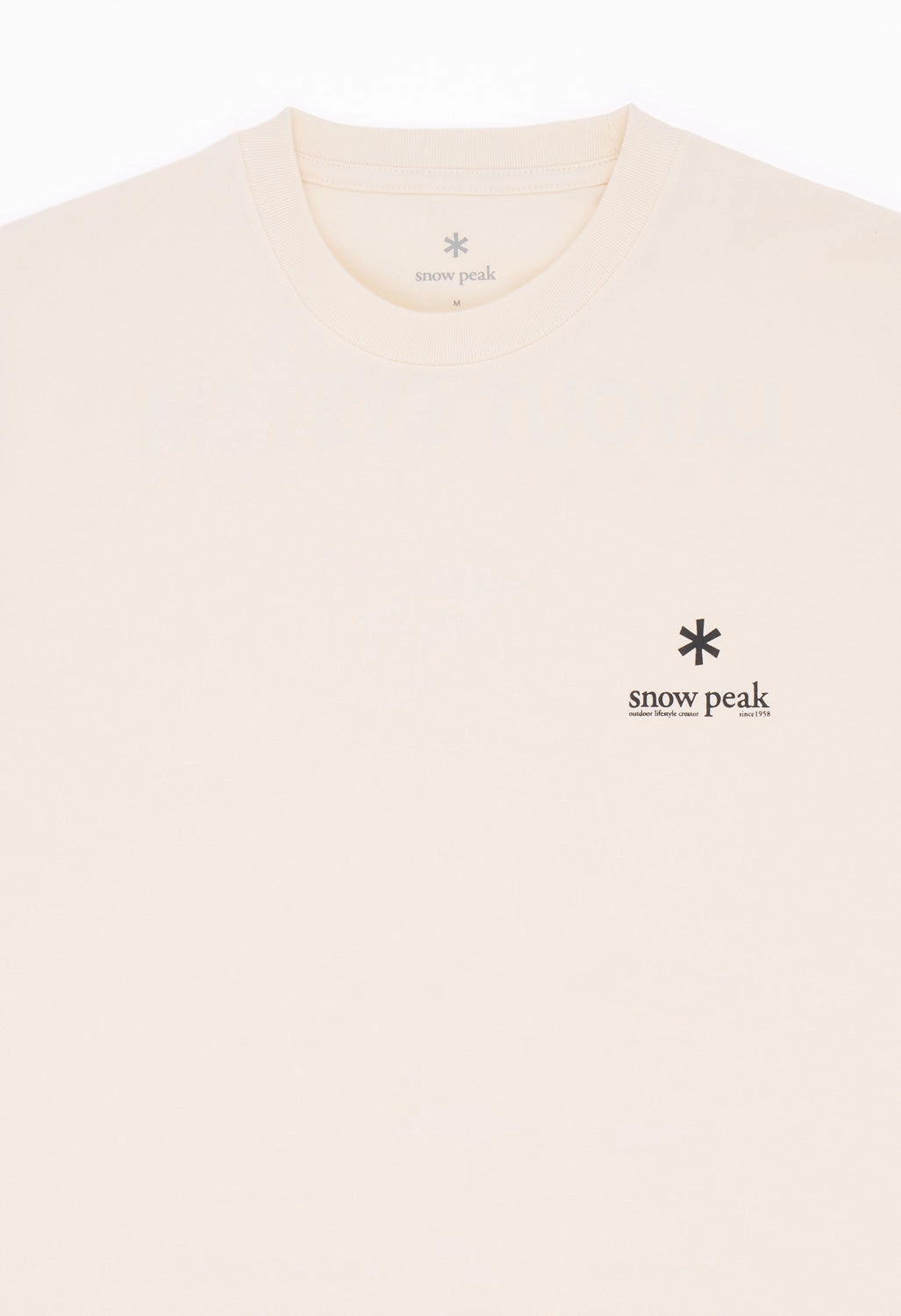 Snow Peak Men's IGT T Shirt - Ecru Odor Resistant Material Soft Layering