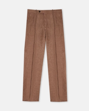 Secure Waistband Urban Cool Straight-fit delav?? linen trousers